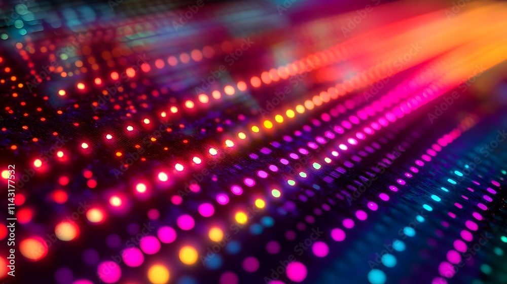 The intricate structure of a quantum dot display can be seen in this image The dots are carefully arranged in layers, each emitting a different color The intricate structure of a quantum dot display can be seen in this image The dots are carefully arranged in layers, each emitting a different color