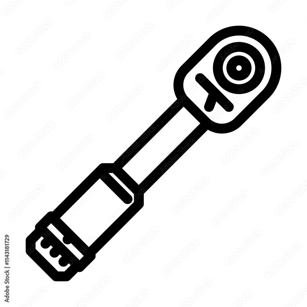 torque wrench car repair tool line icon vector. torque wrench car repair tool sign. isolated contour symbol black illustration torque wrench car repair tool line icon vector. torque wrench car repair tool sign. isolated contour symbol black illustration