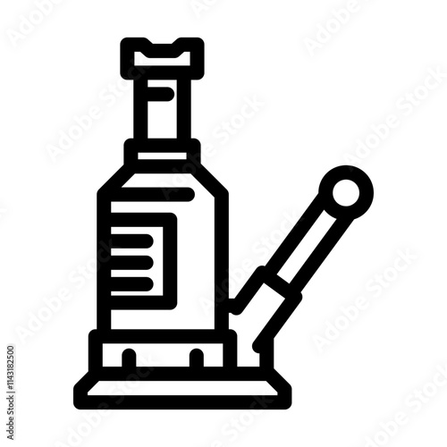 jack car repair tool line icon vector. jack car repair tool sign. isolated contour symbol black illustration