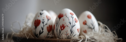 Scandinavian style easter eggs photo