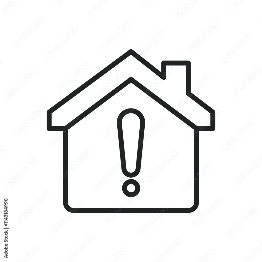 Home alarm thin line icons. Editable stroke and Perfect pixel on transparent background Home alarm thin line icons. Editable stroke and Perfect pixel on transparent background