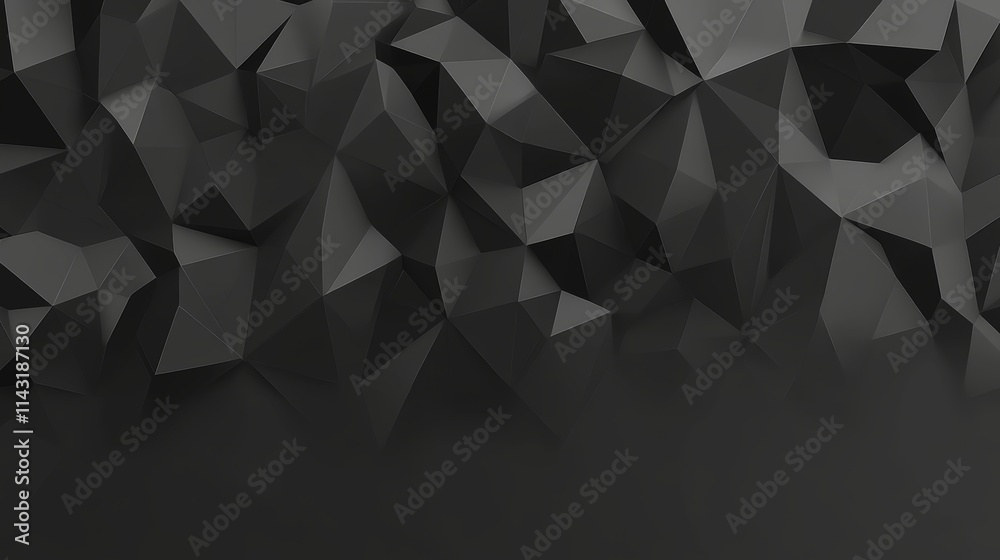 A dark polygonal surface with a contemporary texture A dark polygonal surface with a contemporary texture