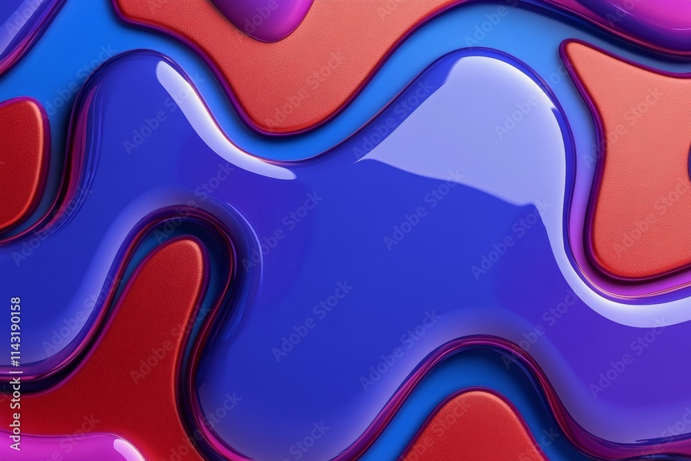 A captivating flow of vibrant red and blue waves, weaving into a mesmerizing visual texture A captivating flow of vibrant red and blue waves, weaving into a mesmerizing visual texture