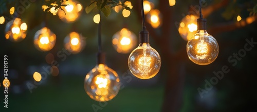 Wallpaper Mural Cozy outdoor string lights illuminating garden space creating an inviting and warm ambiance for gatherings and relaxation Torontodigital.ca