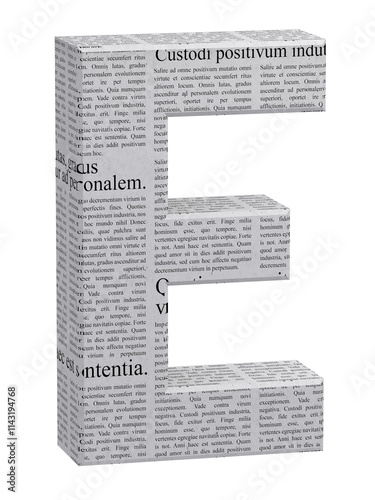 3D FONT JOURNAL ILLUSTRATION 3D RENDERING