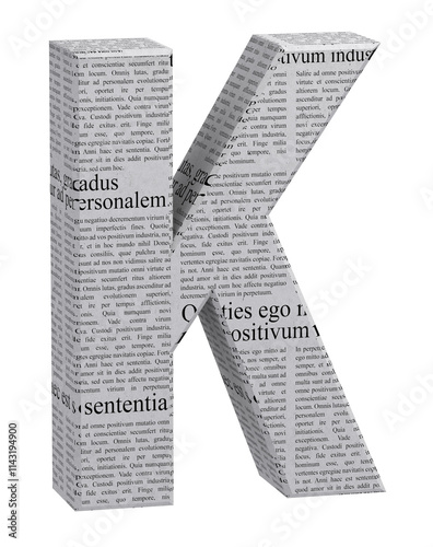 3D FONT JOURNAL ILLUSTRATION 3D RENDERING