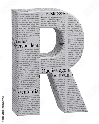 3D FONT JOURNAL ILLUSTRATION 3D RENDERING