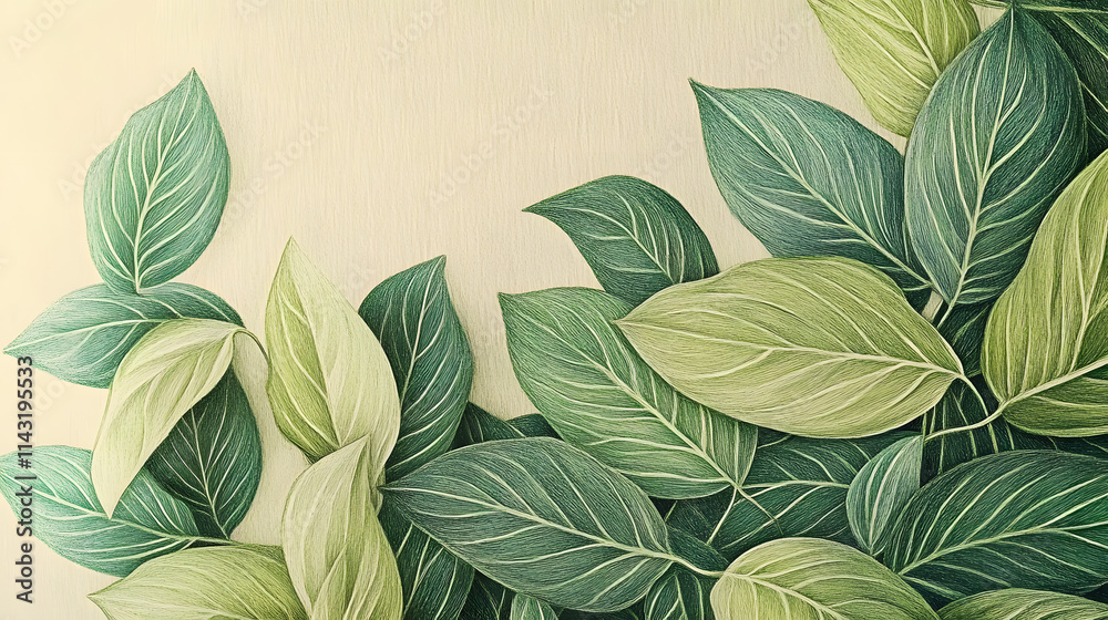 Green plant and leafs pattern. Pencil, hand drawn natural illustration. Simple organic plants design. Botany vintage graphic art. 4k wallpaper, background. Simple, minimal, clean design. Green plant and leafs pattern. Pencil, hand drawn natural illustration. Simple organic plants design. Botany vintage graphic art. 4k wallpaper, background. Simple, minimal, clean design.