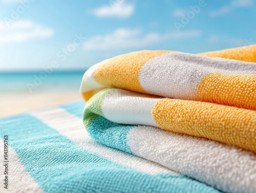 colorful beach blanket