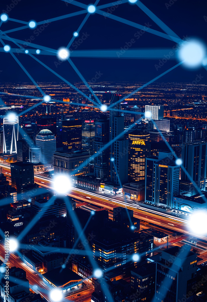 city scape and network connection concept..Image ID:411942079, studio photography, with white tones city scape and network connection concept..Image ID:411942079, studio photography, with white tones