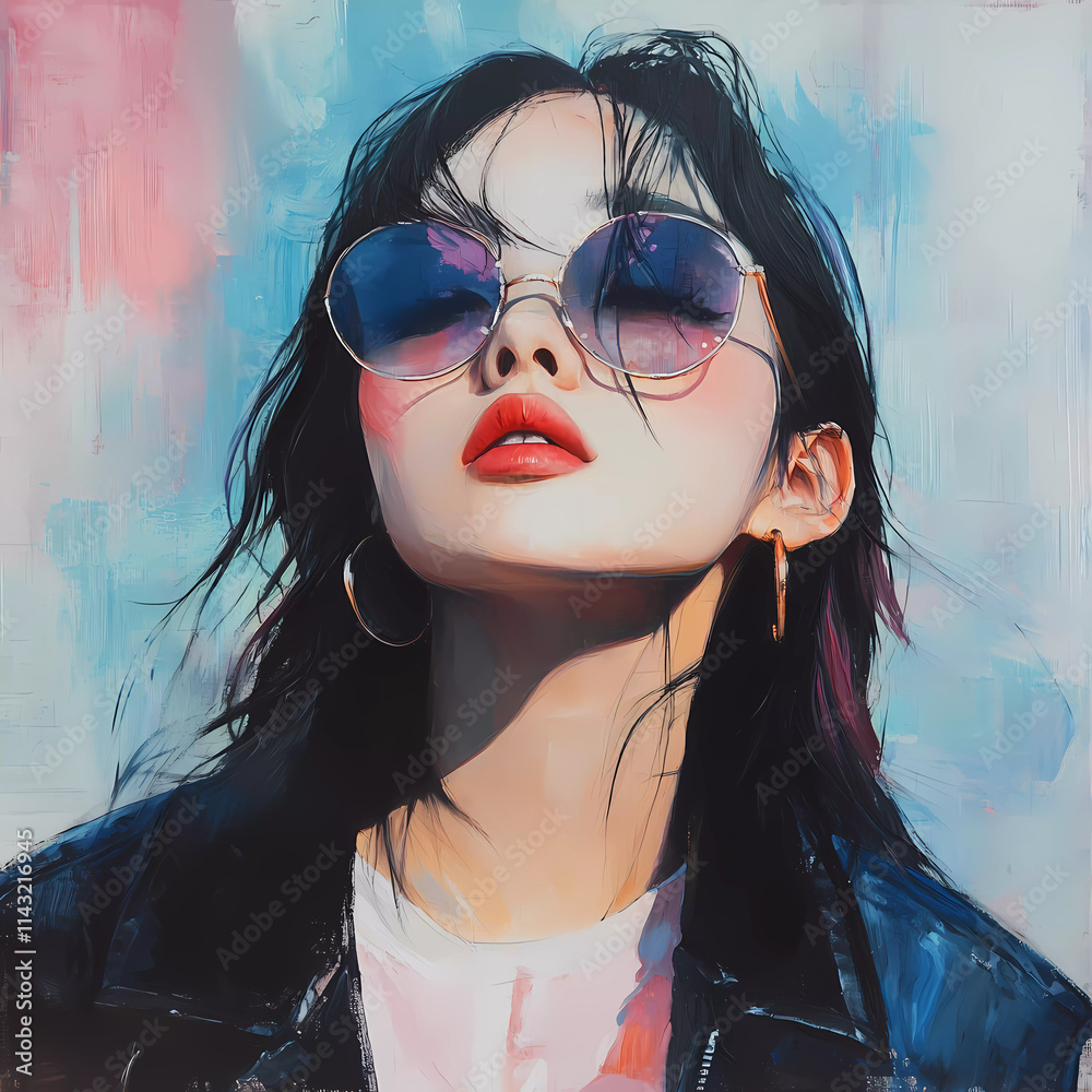 Lo-Fi music picture The background that goes well with the lo-fi music genre Generative AI Lo-Fi music picture The background that goes well with the lo-fi music genre Generative AI