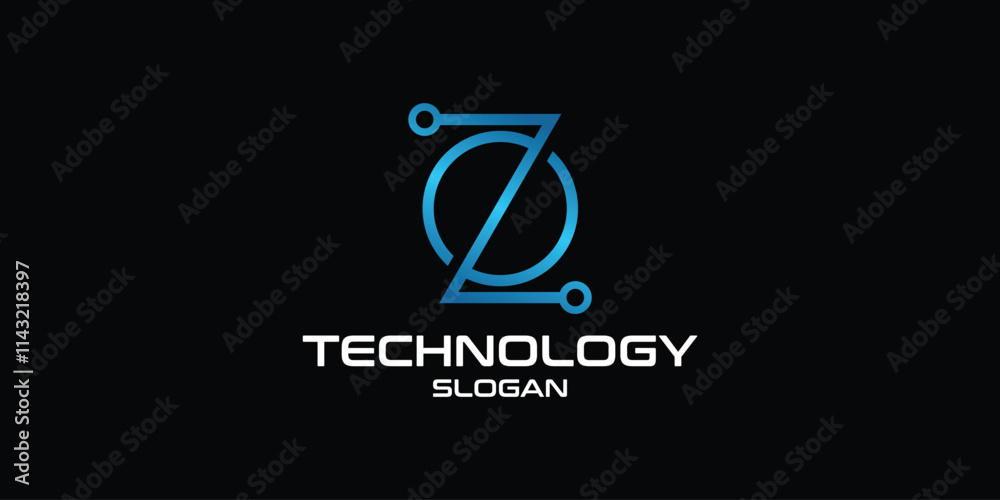 technology logo with modern concept, vector technology logo with modern concept, vector