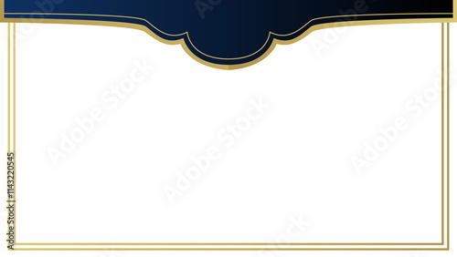 Free blue and gold border with a white background