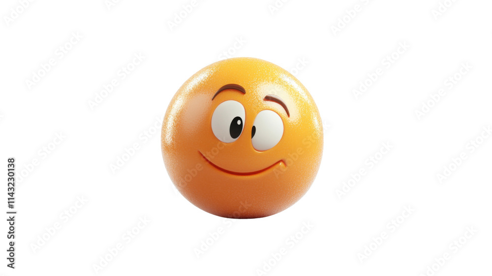 Fototapeta premium Winking emoji transparent background