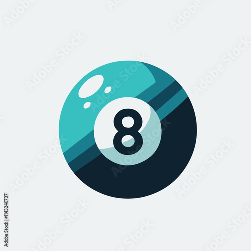 eight ball logo illustration