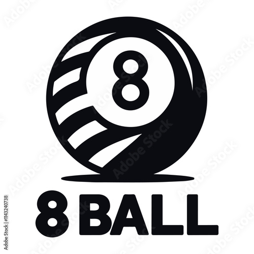 eight ball logo illustration