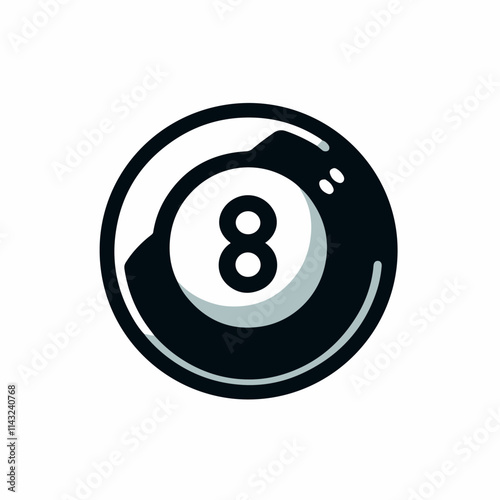 eight ball logo illustration
