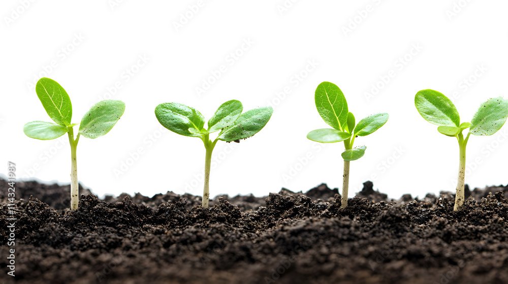 young green shoot in raw black soil on a white background. The concept of agriculture. Copy space.
young green shoot in raw black soil on a white background. The concept of agriculture. Copy space.