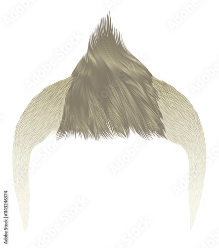 trendy man hairs   .
blond color . beauty  style .realistic  3d .Iroquois

