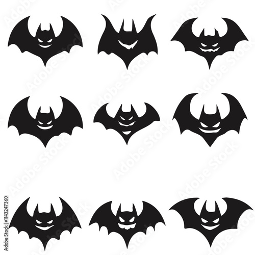 Photography set of animals head vector style