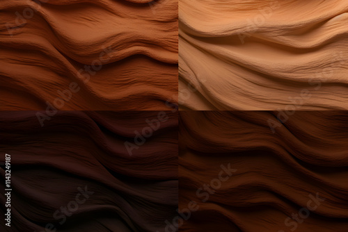 Elegant Display of Warm Brown Gradient - From Dark Coffee to Light Caramel photo