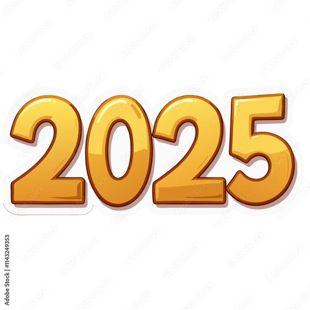 2025 Happy New Year gold logo text design 2025 Happy New Year gold logo text design