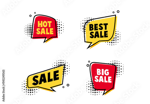 vector sales colorful banner collection Set of Labels for Sale