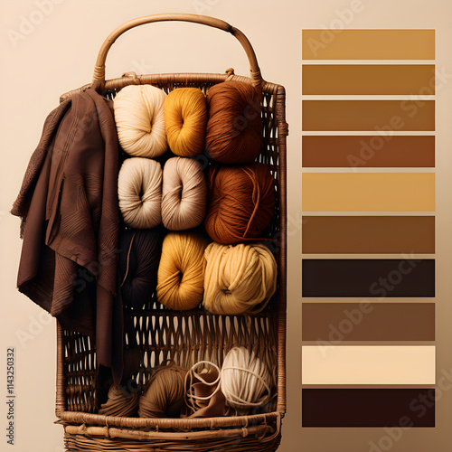 Elegant Display of Warm Brown Gradient - From Dark Coffee to Light Caramel photo