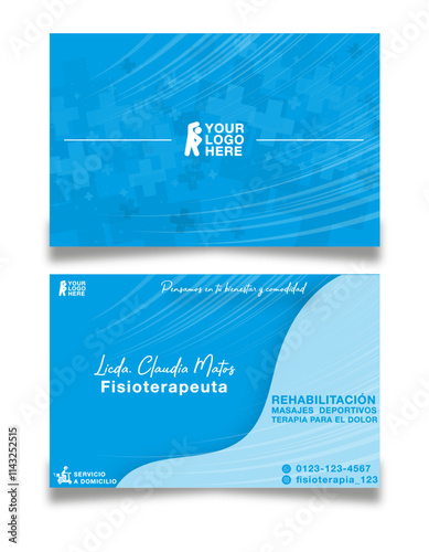 business card for traumatologists, physiatrists or physiotherapists