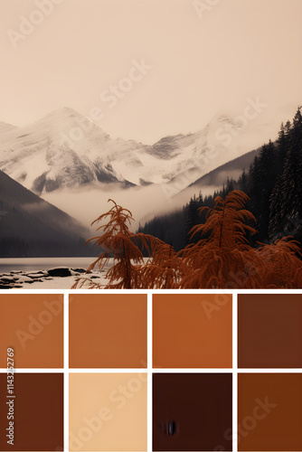 Elegant Display of Warm Brown Gradient - From Dark Coffee to Light Caramel photo