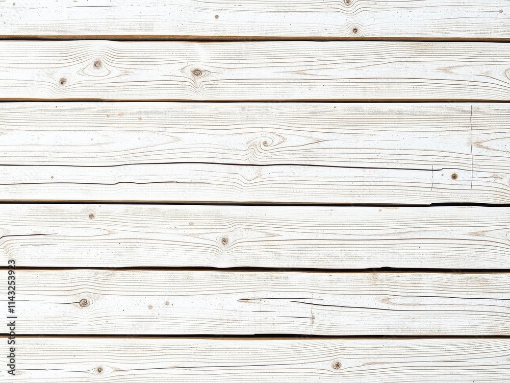 Fototapeta premium White wooden boards with a rustic texture perfect for a backdrop or product display, material, blank