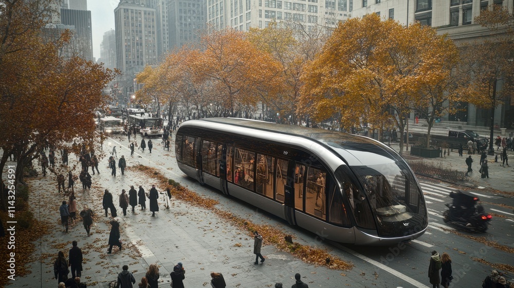 Obraz premium train station city railway transport car snow
