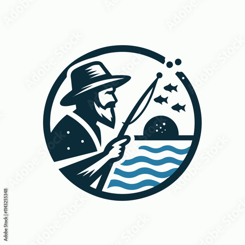 fisherman logo illustration