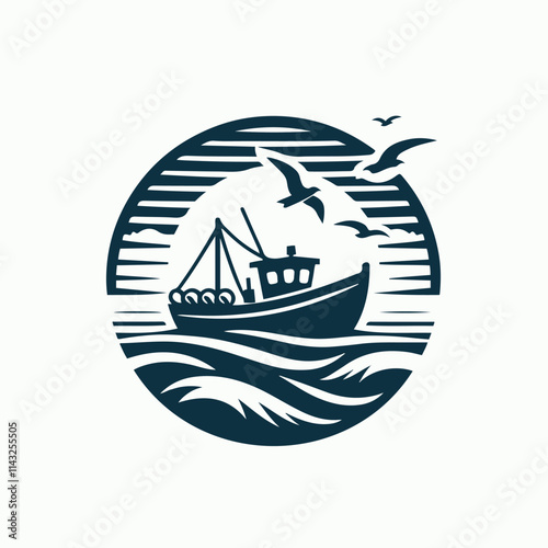 fisherman logo illustration