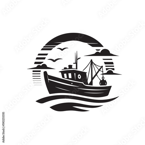 fisherman logo illustration