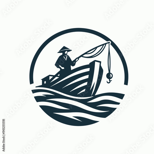 fisherman logo illustration