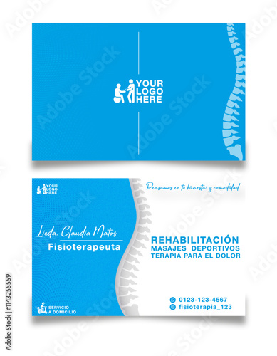 Business cards for traumatologist, physiatrist or physical therapist