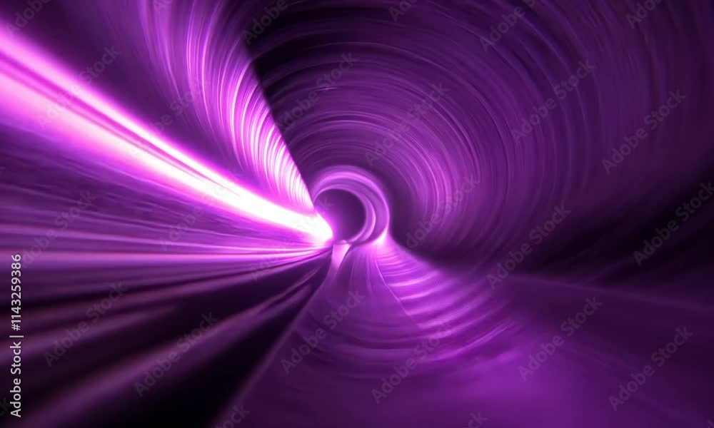 Abstract purple tunnel with swirling lights and depth perception. Abstract purple tunnel with swirling lights and depth perception.