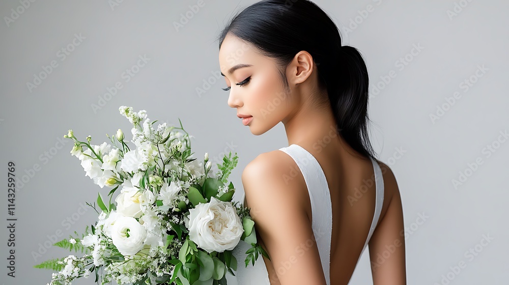 Elegant Bride in Wedding Gown Captured with Romantic and Timeless Style Elegant Bride in Wedding Gown Captured with Romantic and Timeless Style