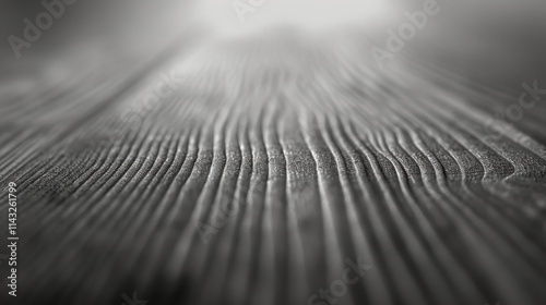 Close-up view of intricate wooden patterns, showcasing natural grain lines under soft lighting for a serene and artistic aesthetic. AI generated.