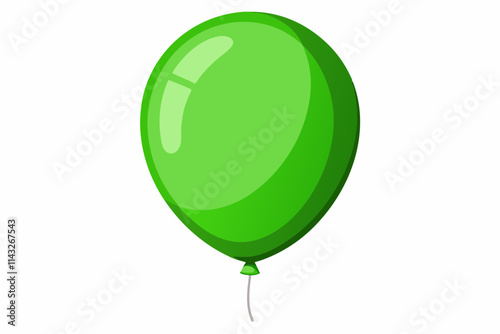  color balloon with path. Inflatable balloon isolated on white background vector illustration 