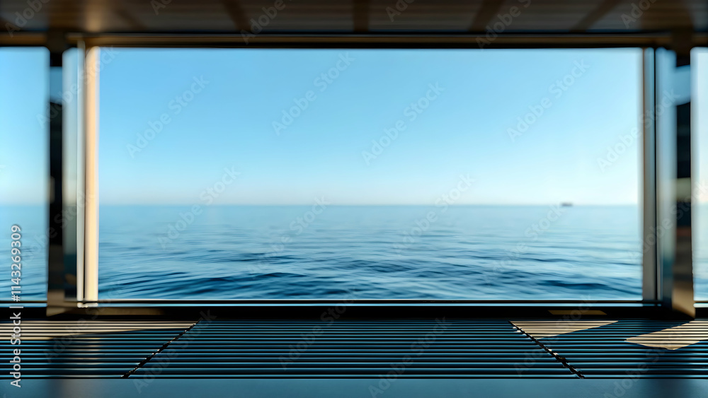 Vast Blue Ocean Meets Clear Sky Horizon Concept with Ample Copy Space for Advertising Vast Blue Ocean Meets Clear Sky Horizon Concept with Ample Copy Space for Advertising
