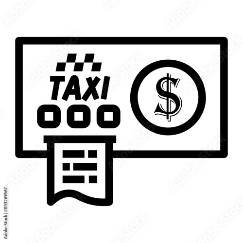 taximeter Line Icon