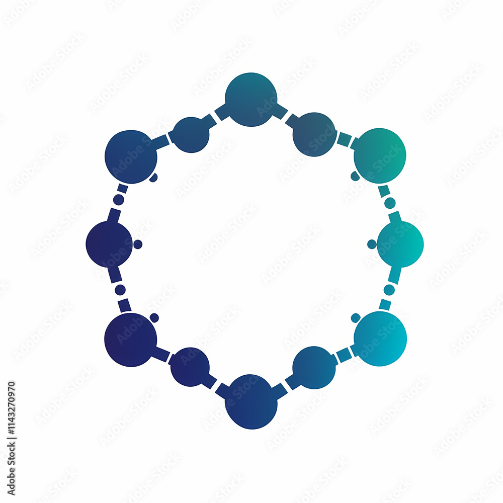 Minimalist vector logo design of blockchain connections Minimalist vector logo design of blockchain connections
