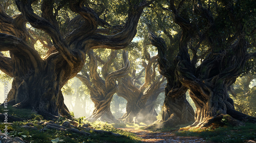 Naklejka premium Enchanted Forest Path