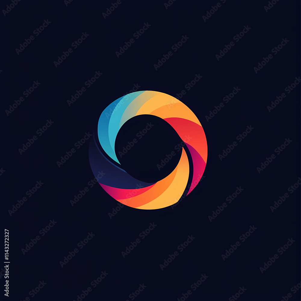 Minimalist vector logo design of digital fitness tracker