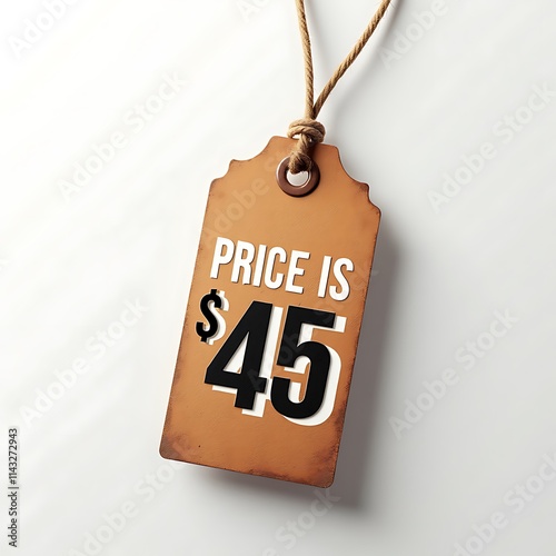 Price tag design white background photo