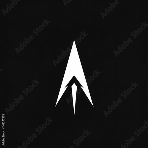 Minimalist vector logo design of startup accelerator launch