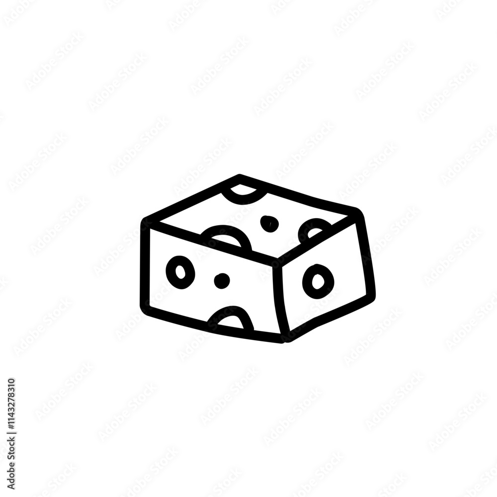 outline the pieces of cheese outline the pieces of cheese