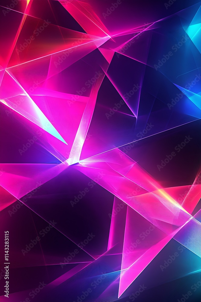 Dynamic Neon Abstract Artwork with Intersecting Shapes and Luminescent Colors : Generative AI Dynamic Neon Abstract Artwork with Intersecting Shapes and Luminescent Colors : Generative AI